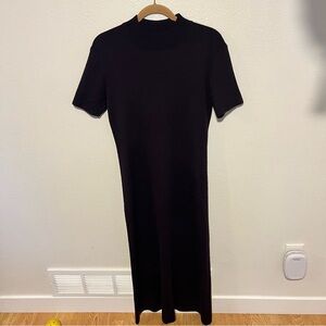 Purple Plum holiday  full length mock neck sweater dress-Medium-flattering!